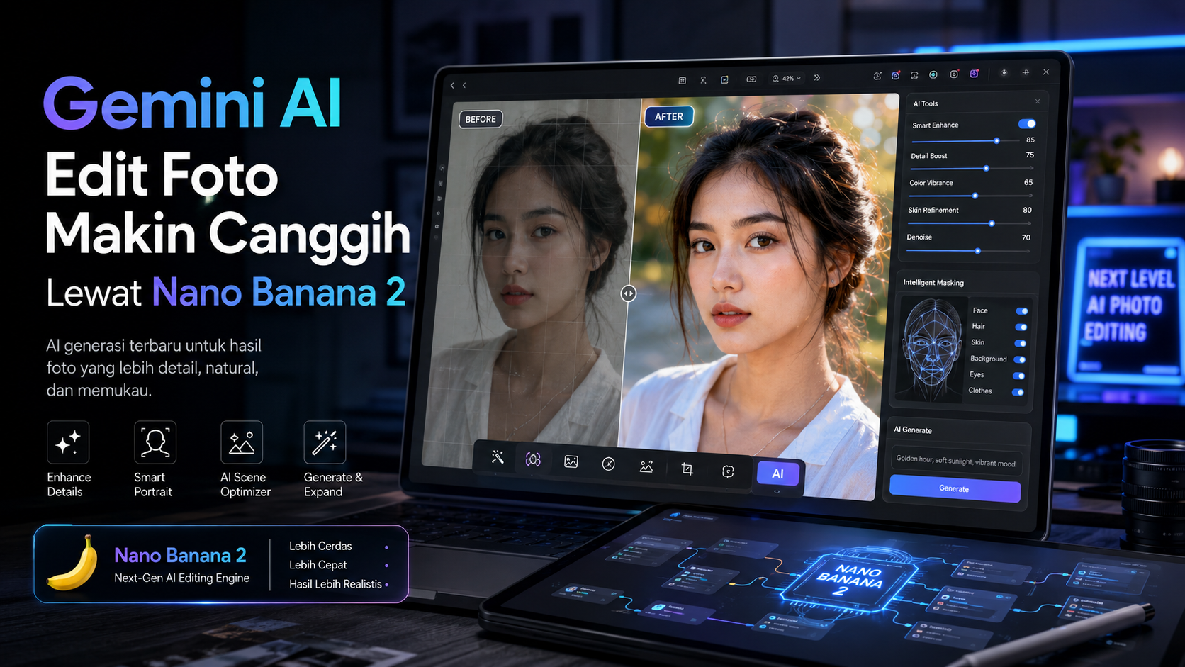 Gemini AI Edit Foto Kini Makin Canggih Lewat Nano Banana 2